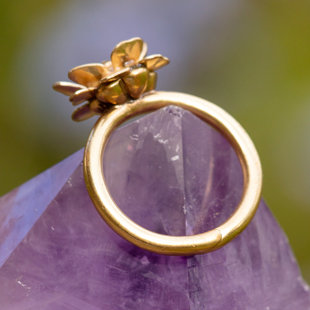 Pilgrim 3d Ring, Peach/Gold