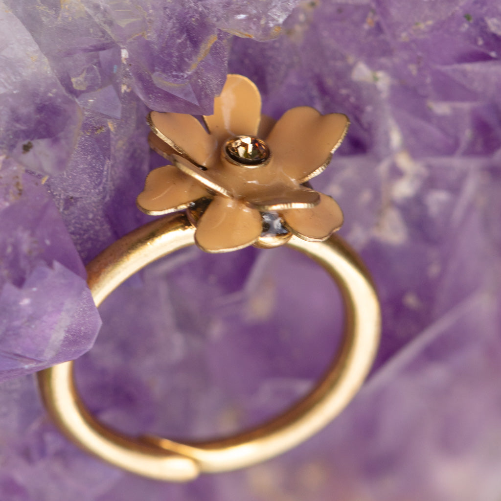 Pilgrim 3d Ring, Peach/Gold