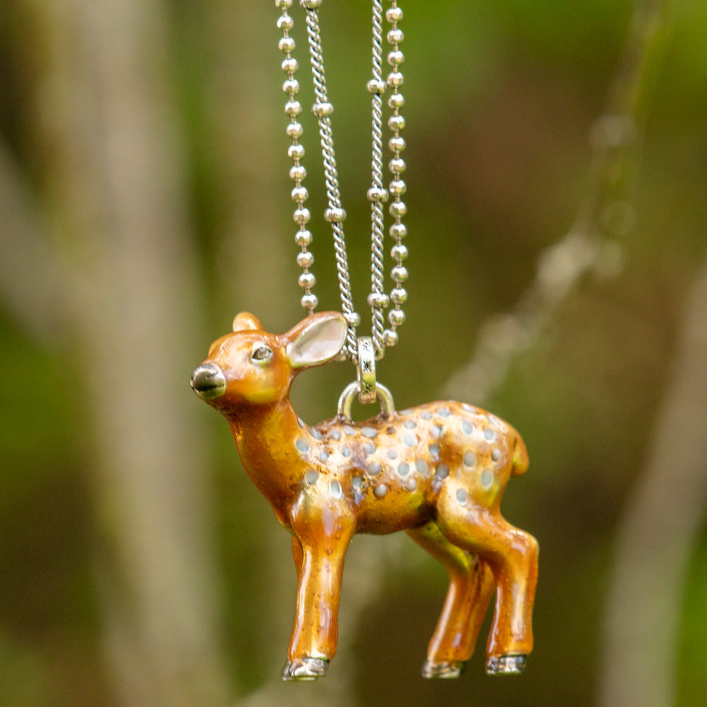 Bambi Long Necklace with Large Bambi