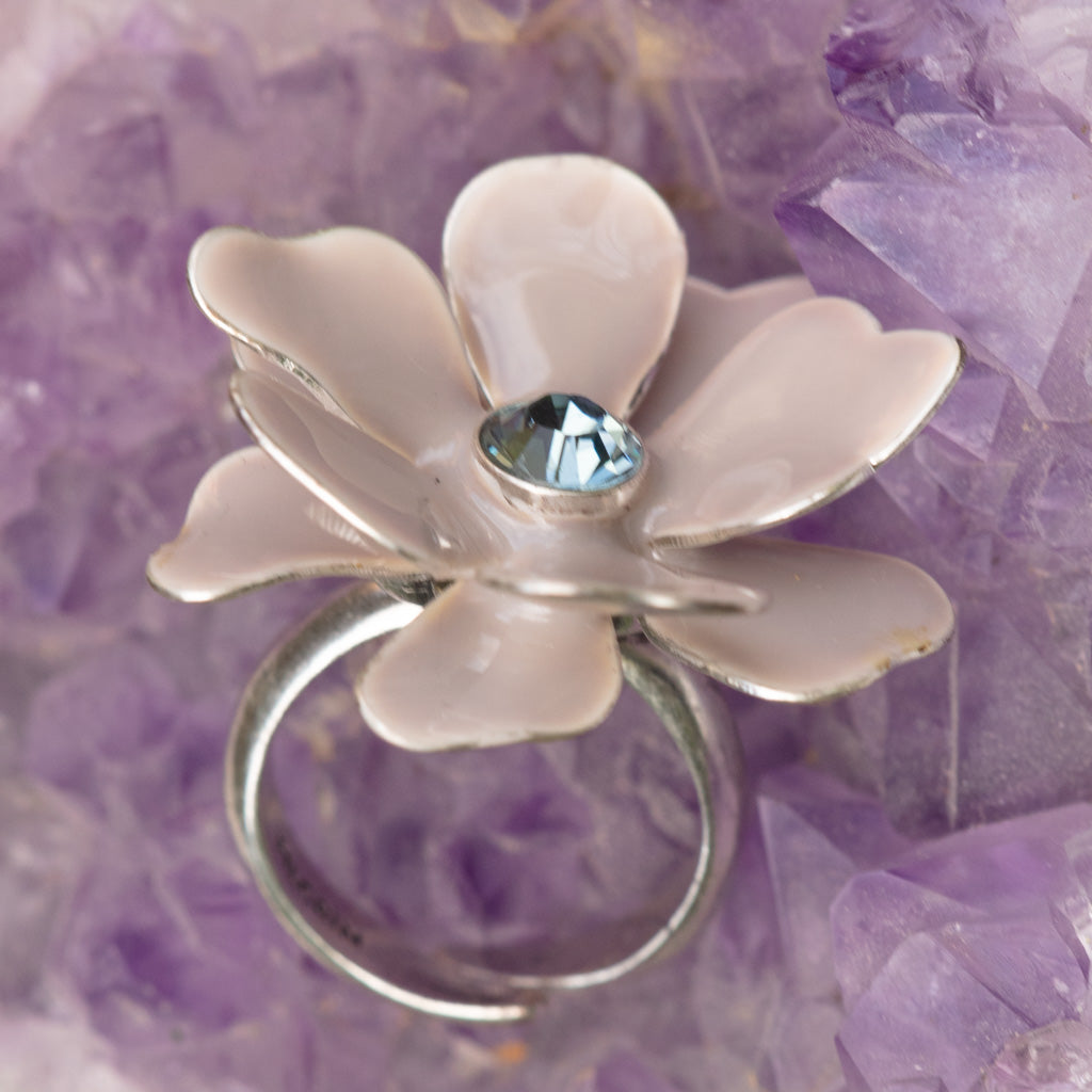 Pilgrim 3d Ring, Lilac/Silver