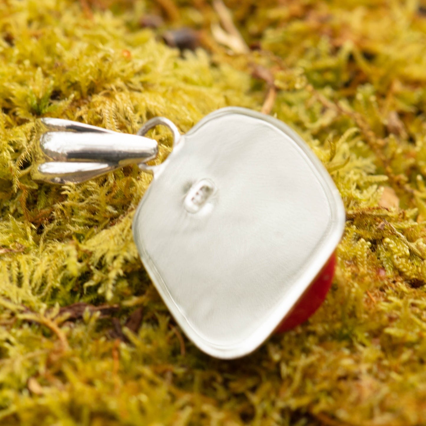 Coral set in Sterling Silver Pendant