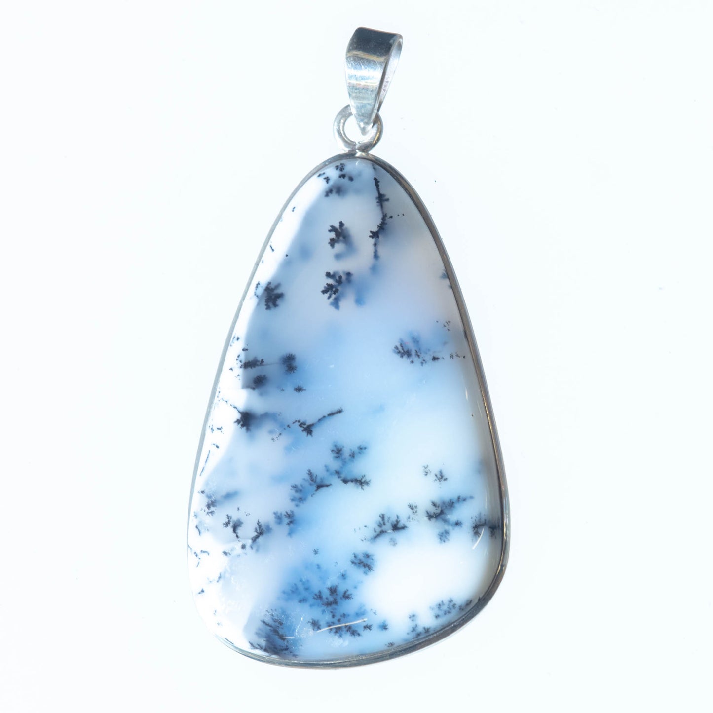 Dendritic Agate set in Sterling Silver Pendant