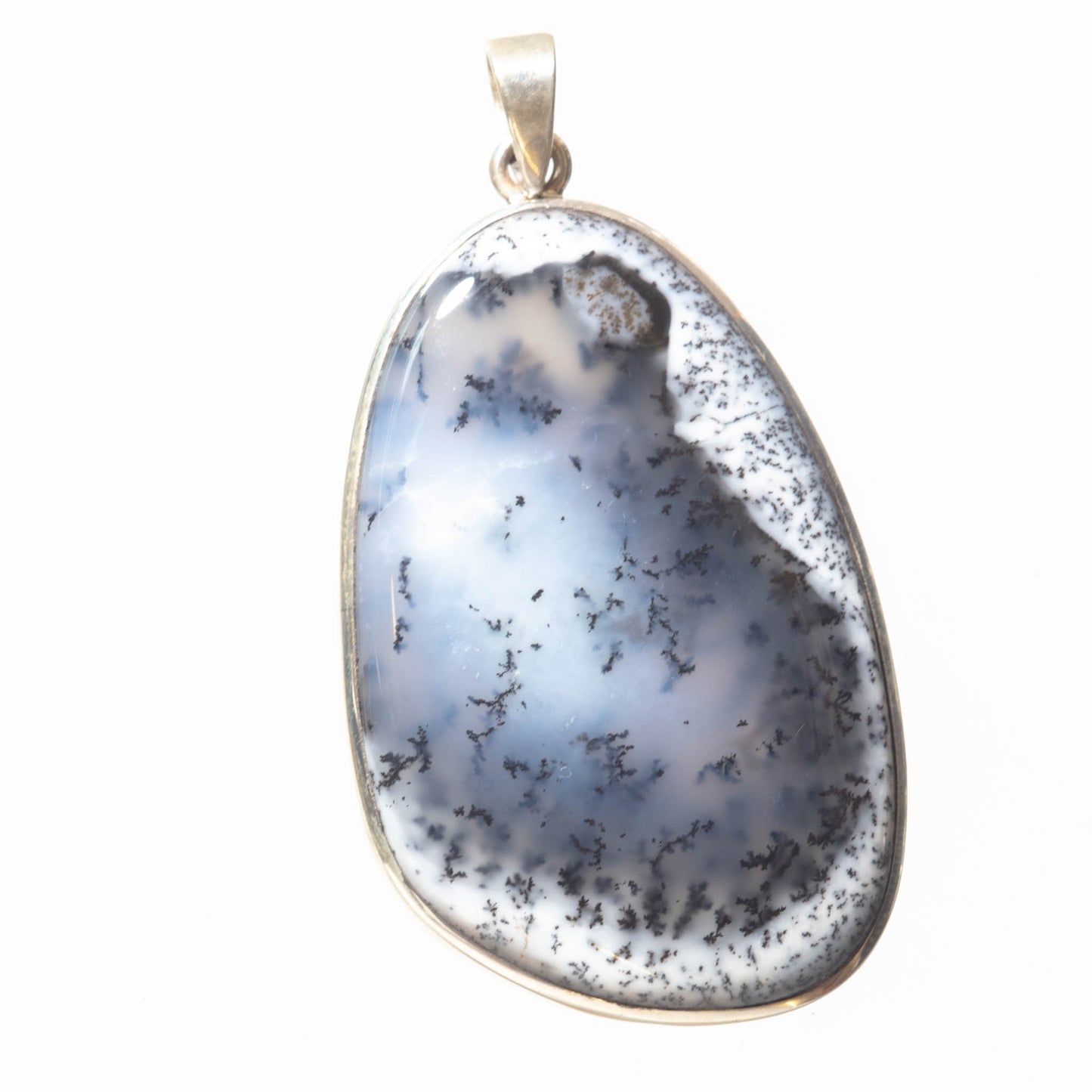 Dendritic Agate set in Sterling Silver Pendant
