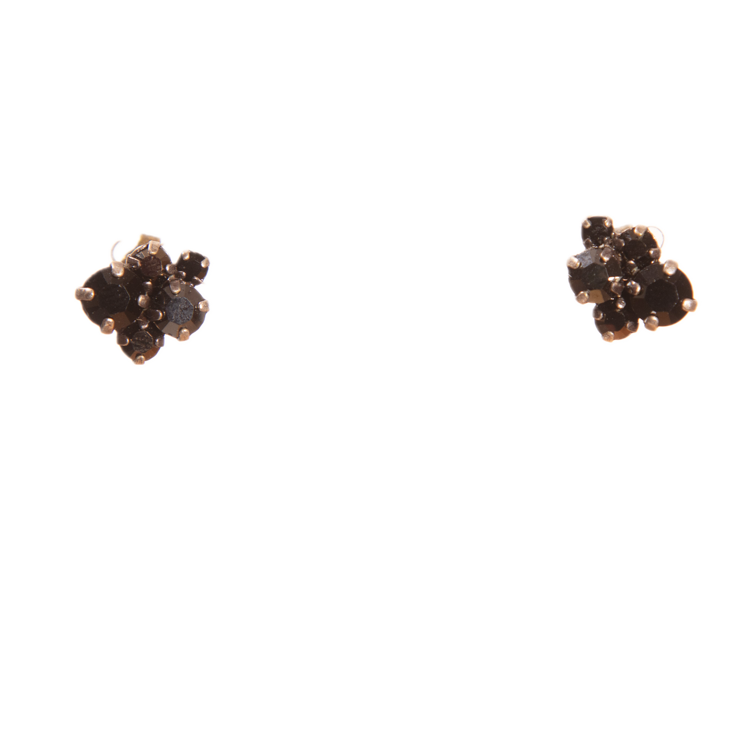 Konplott, Ballroom Crystal Cluster Studs, Black/Silver