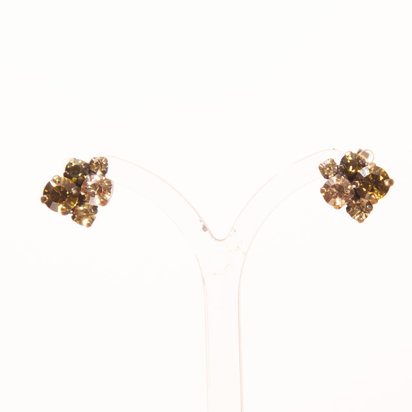 Konplott, Ballroom Crystal Cluster Studs, Lime/Yellow/Gold