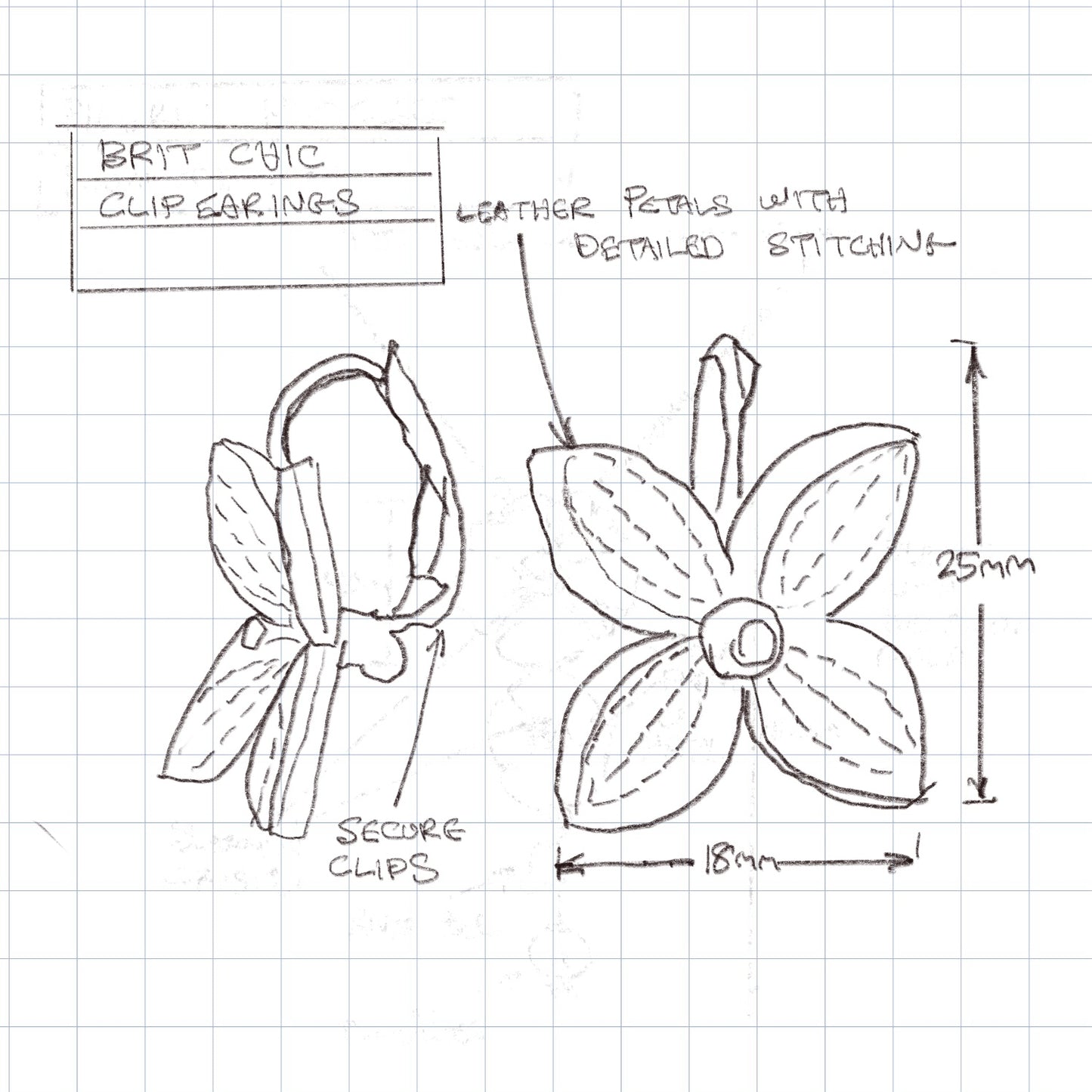 Flower Earrings On Hook, Pink/Gold