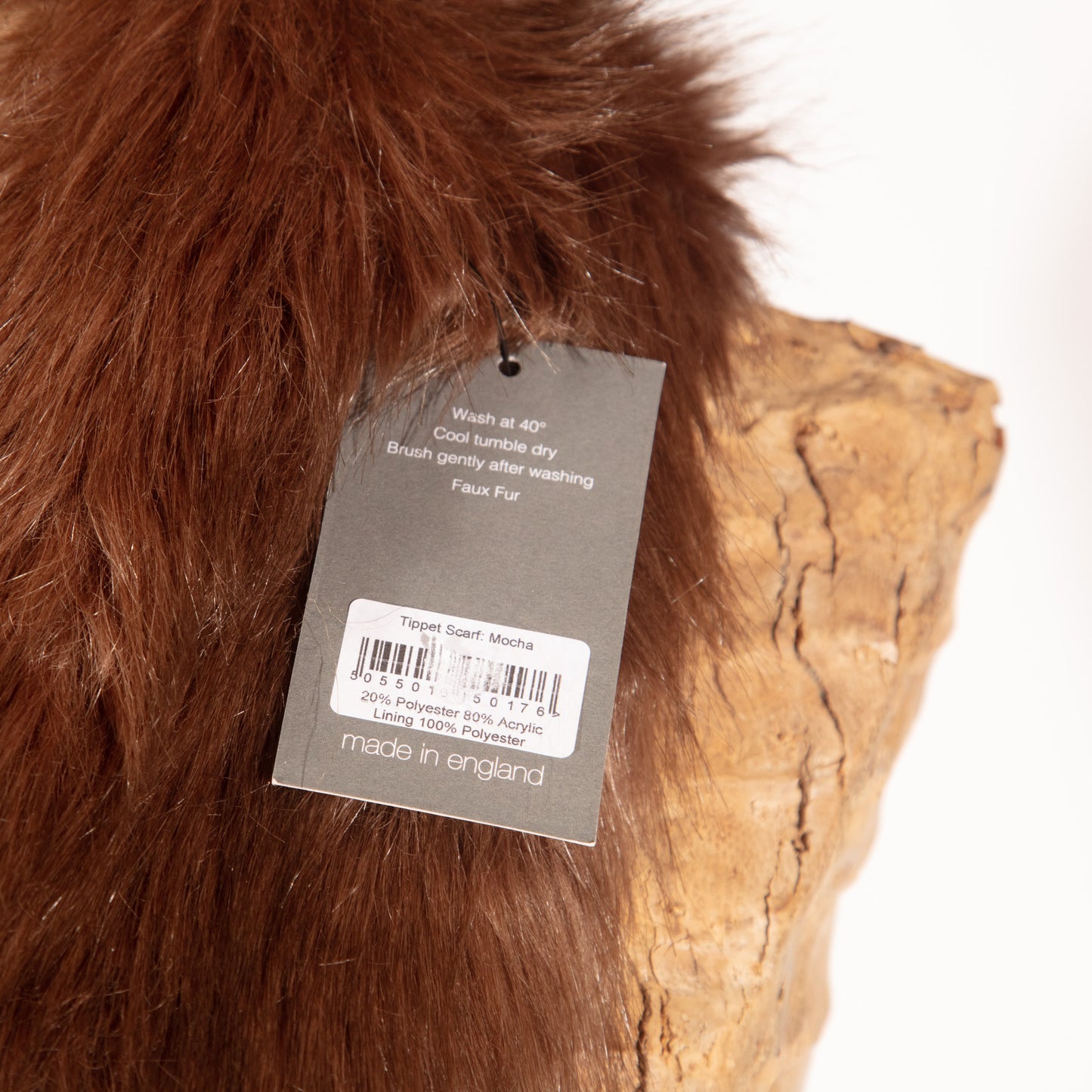 Faux Fur Tippet Scarf by Helen Moore in Mocha