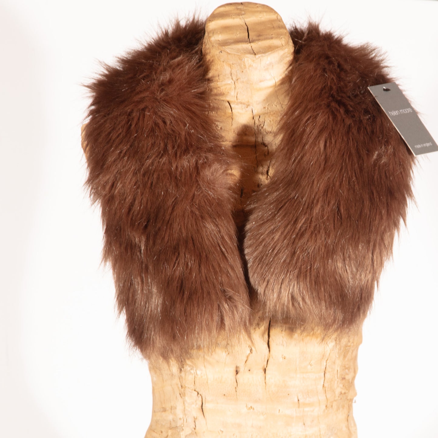 Faux Fur Tippet Scarf by Helen Moore in Mocha