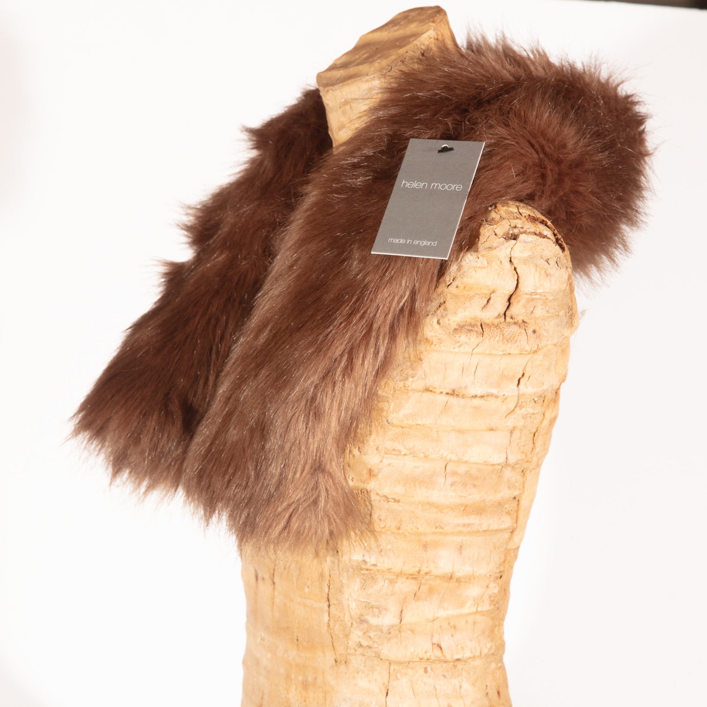 Faux Fur Tippet Scarf by Helen Moore in Mocha