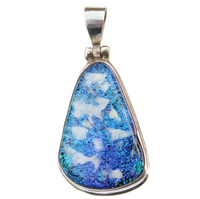 Dichroic Pendant set in Silver