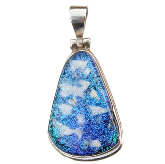 Dichroic Pendant set in Silver