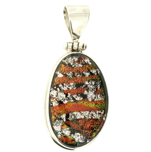 Dichroic Pendant set in Silver