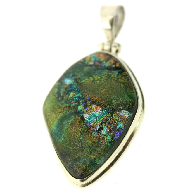 Dichroic Pendant set in Silver