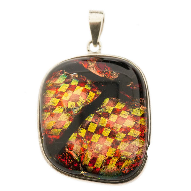 Dichroic Pendant set in Silver