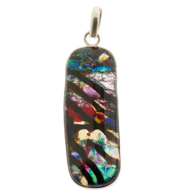 Dichroic Pendant set in Silver