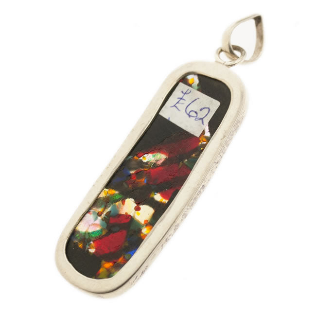 Dichroic Pendant set in Silver