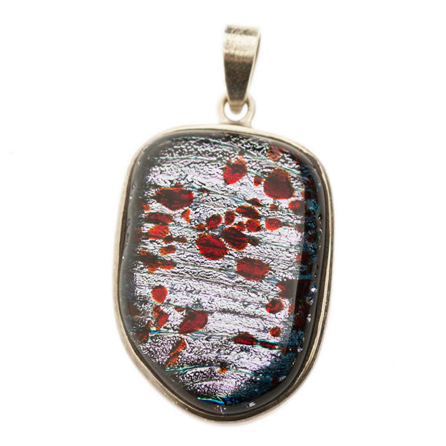 Dichroic Pendant set in Silver