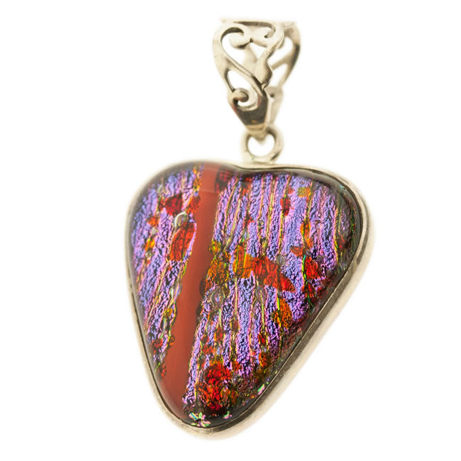 Dichroic Pendant set in Silver