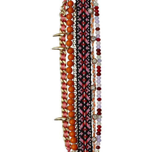 Pilgrim, Bracelet, Gold Plated, Orange