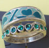 Pilgrim Medici Pair Of Rings, Turquoise/Silver