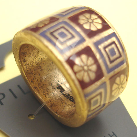 Pilgrim Mosaic Mosaic Ring, Purple/Gold