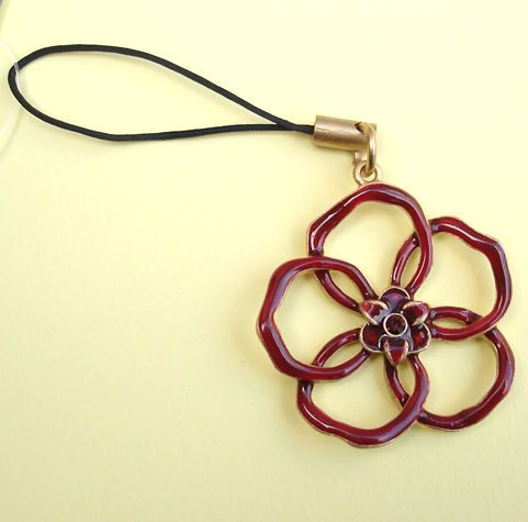 PIlgrim Open Flower Tag, Red/Gold