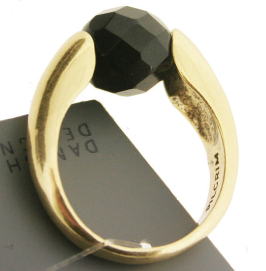 Pilgrim Elegant Eye Lovely Elegant Eye Ring, Black/Gold
