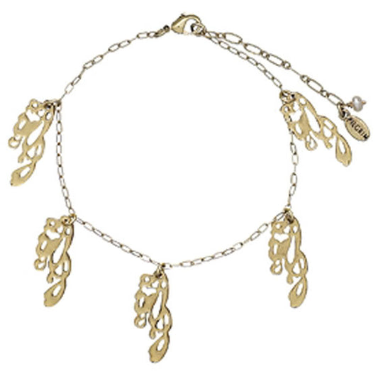 Pilgrim Fairy Wings Wing Anklet, Gold