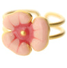 PIlgrim Floral Delicacy Toe Ring, Rose/Green/Gold
