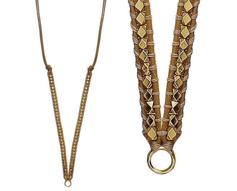 Pilgrim Charm Necklace Chains Necklace For Charms, Black/Gold