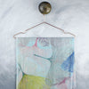Aqua Mix Ginko Leaf Print Scarf By POM