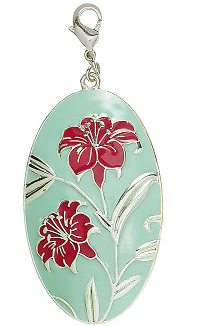 Pilgrim Mega Charm Vintage Flower Mega Charm, Mint/Silver