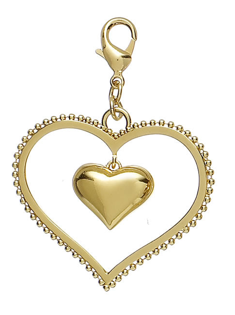 Pilgrim Mega Charm Nesting Hearts Mega Charm, Gold