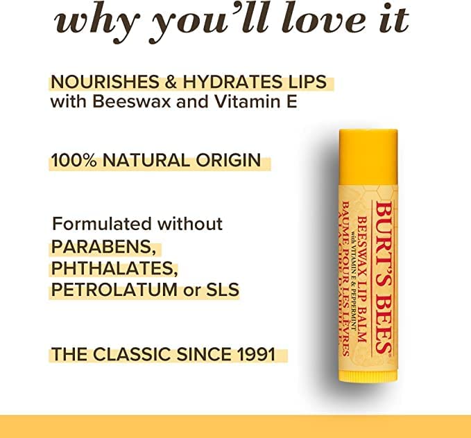 Burt's Bees Beeswax Lip Balm Pomegranate (Click and Collect only)