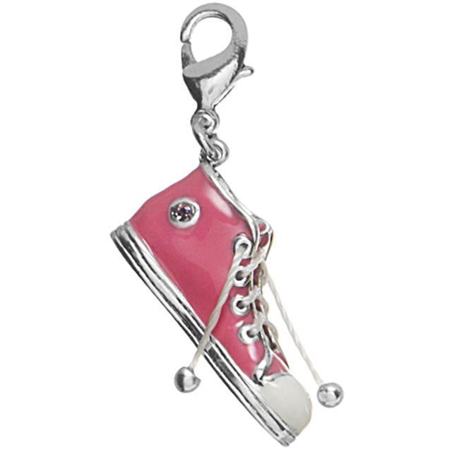 Pilgrim Charms Sneaker Charm, Pink/White/Silver