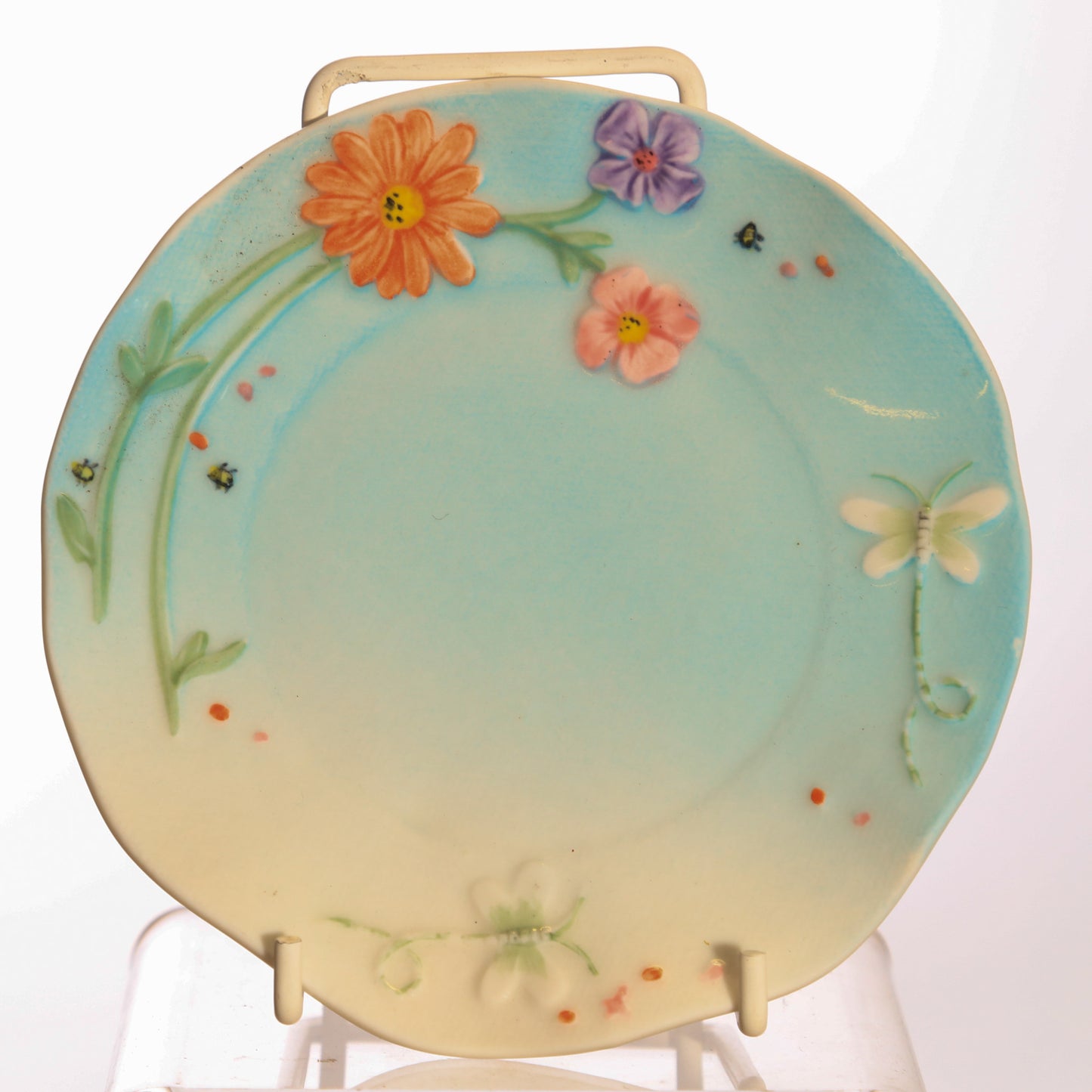 Yankee Tray for small Candle, Pastel Flowers