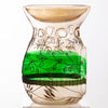 Copy of Yankee Candle Tart Burner Green Glass, embelished with wire scrollwork