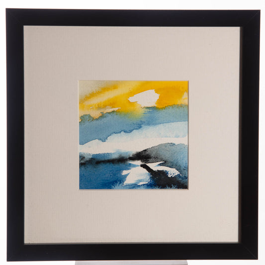Custom Framing of a 4x4 inch painting in a 8x8 inch frame including mount as per this example.