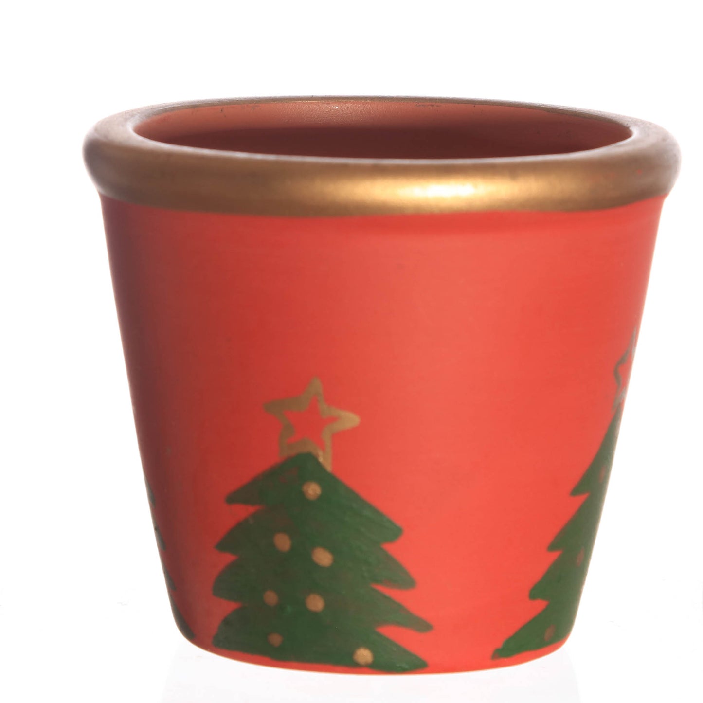 Votive Holder, ceramic, Xmas Trees Tops