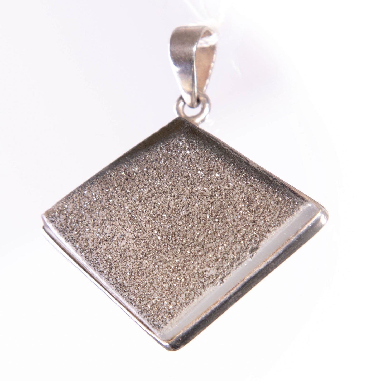 Druzy Quartz and Sterling Silver Pendant