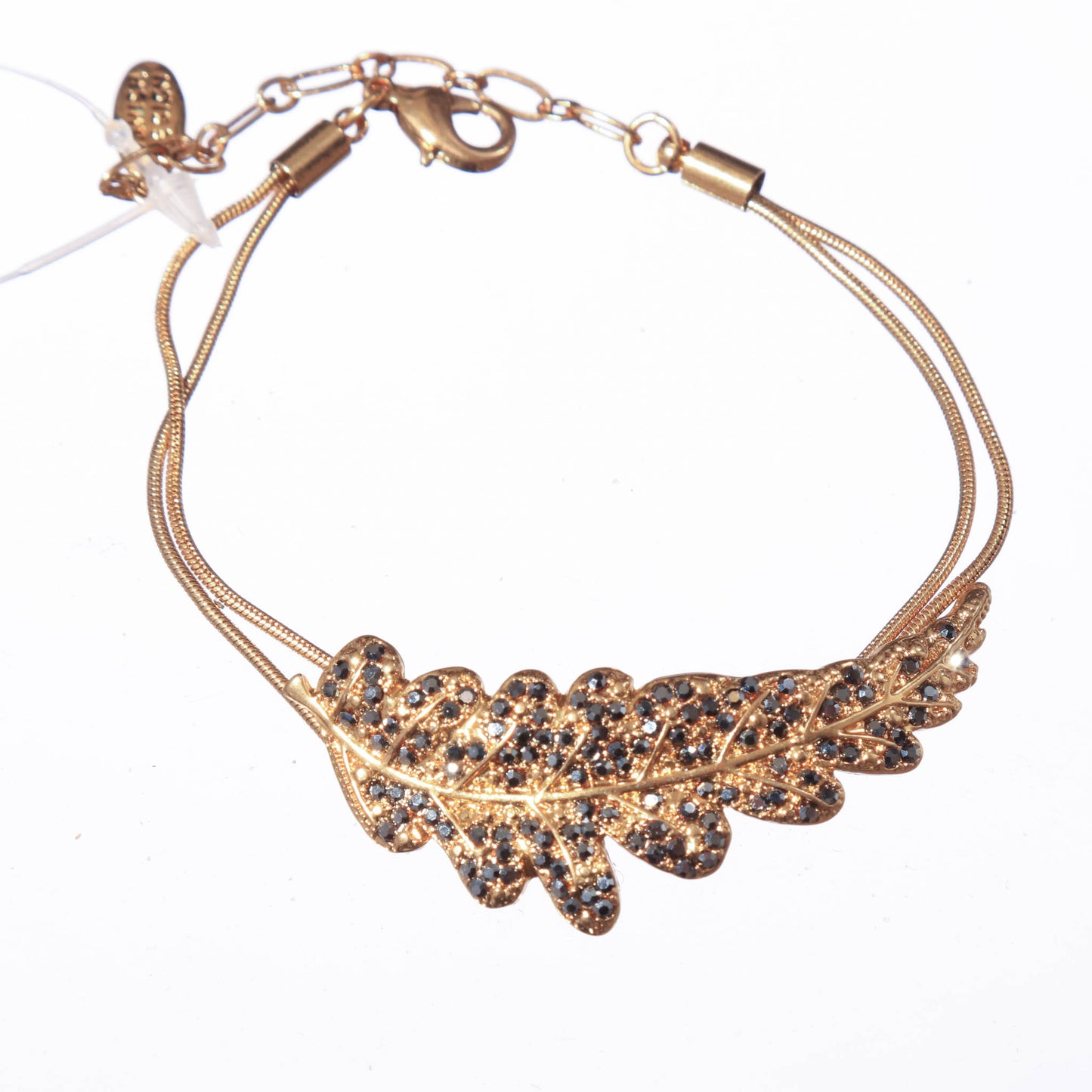 Pilgrim, Leaves Bracelet, Grey Crystal/Gold