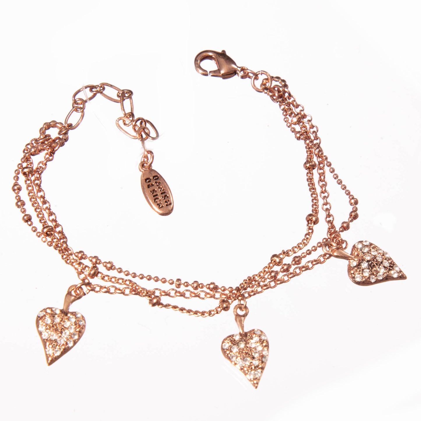 Pilgrim, Leaves Bracelet, Crystal/Rose Gold