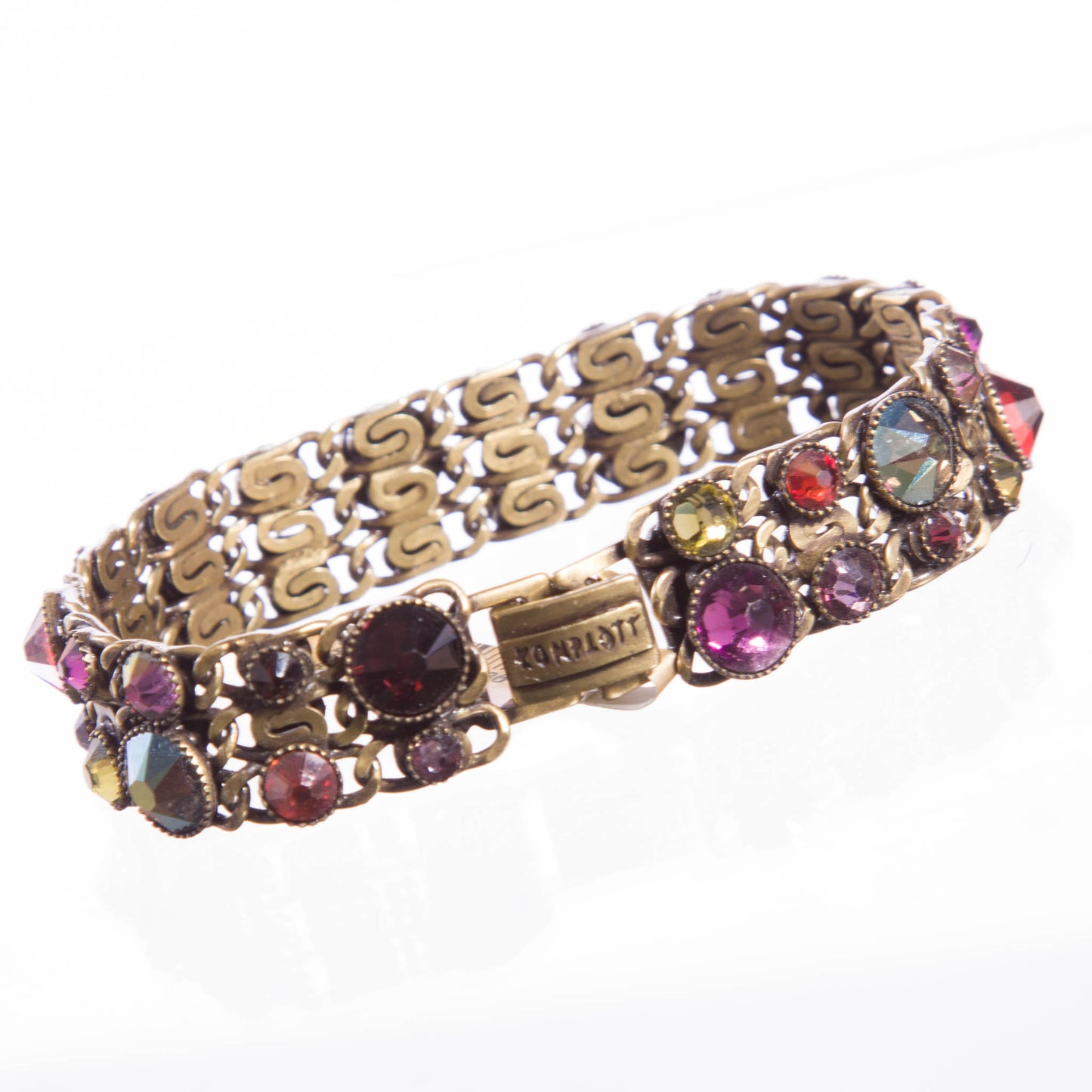 Konplott, Waterfalls double row bracelet Bracelet, Dark Multi/Gold