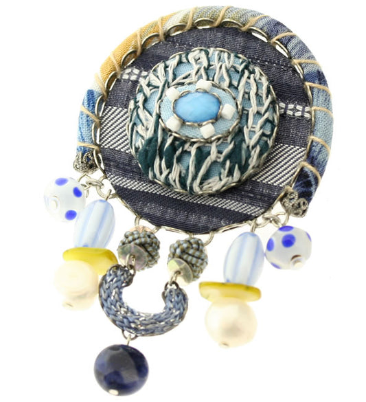 Ayala Bar, Hip Blue Horizon Brooch/Pendant