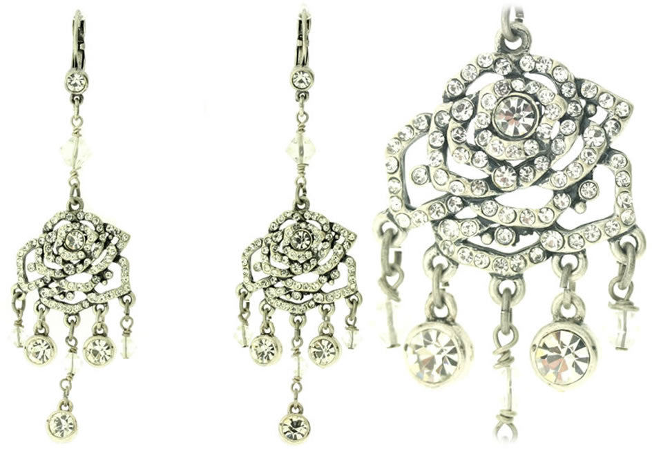 A&C Rose Shadow Elaborate Drop earrings