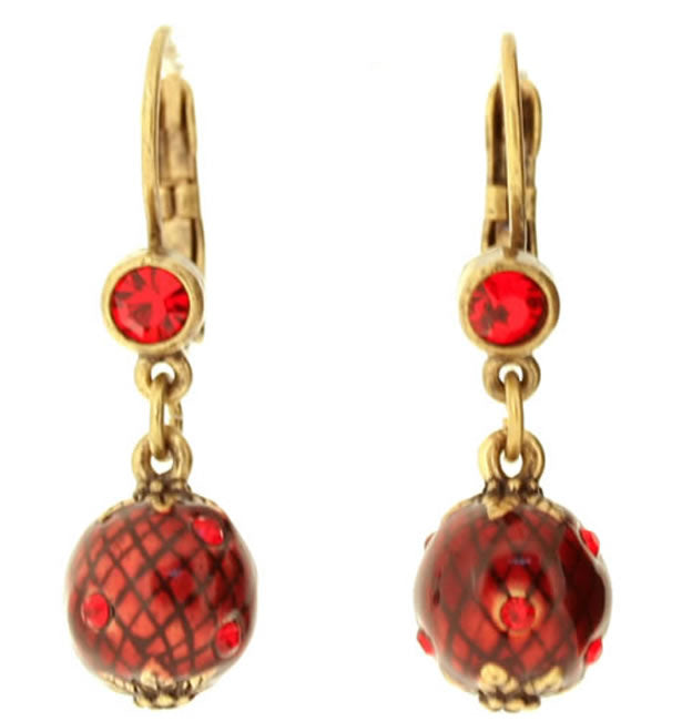 A&C Sparkling Heart Enamel And Crystal earrings,