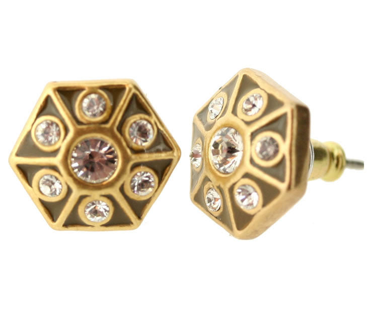 A&C Kaleidoscope Pretty Studs, Gold