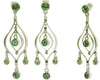 A&C Onion Long Earrings, Green/Silver
