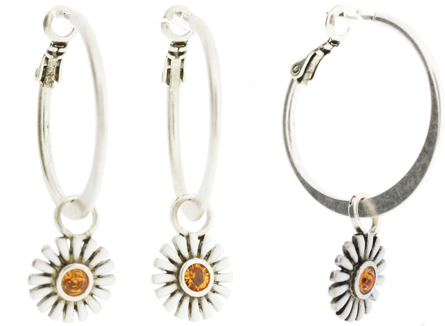 A&C Happy Flowers Hoop Earrings,