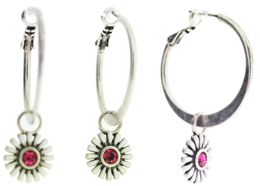 A&C Happy Flowers Hoop Earrings,